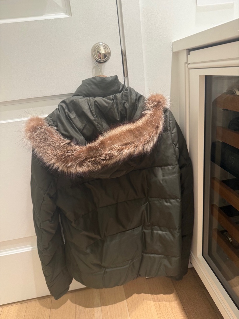 Vince women's puffer size small with real fur trim hood
